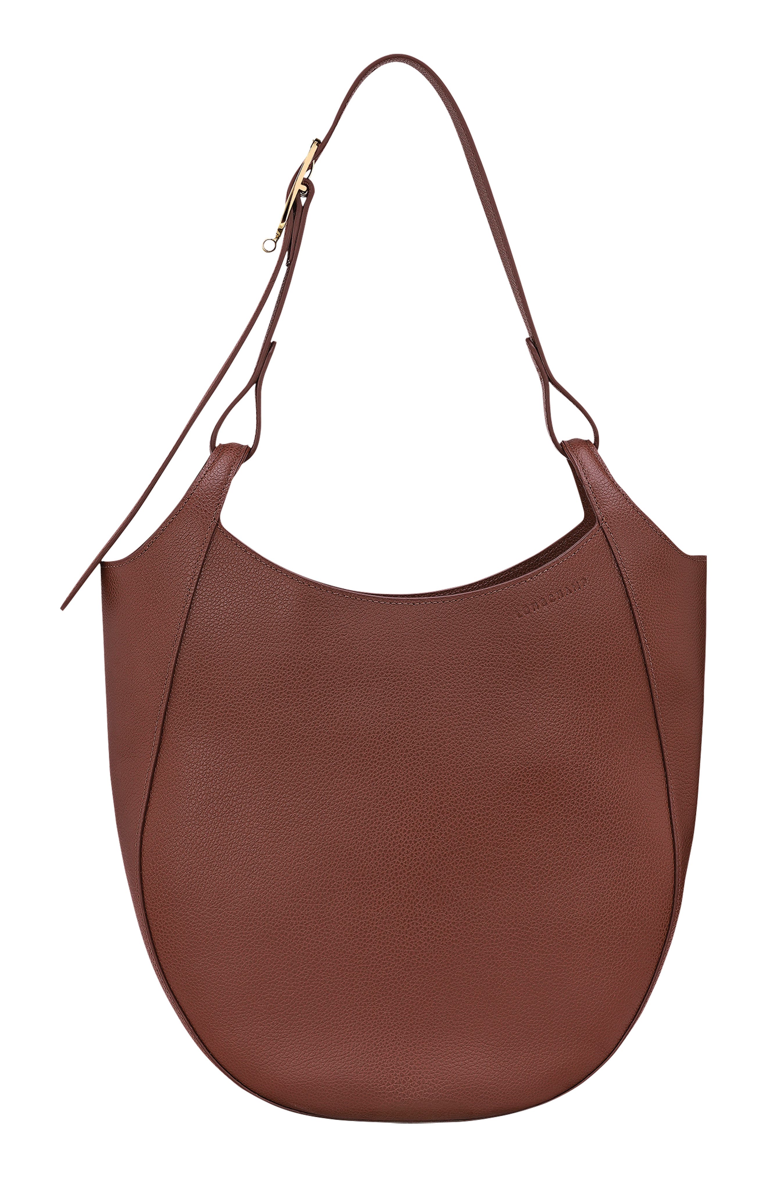 Longchamp Large Le Foulonne Leather Hobo Bag, Main, color, 