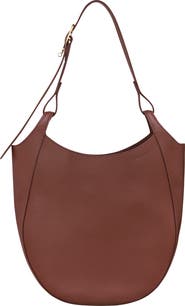 Longchamp Large Le Foulonne Leather Hobo Bag