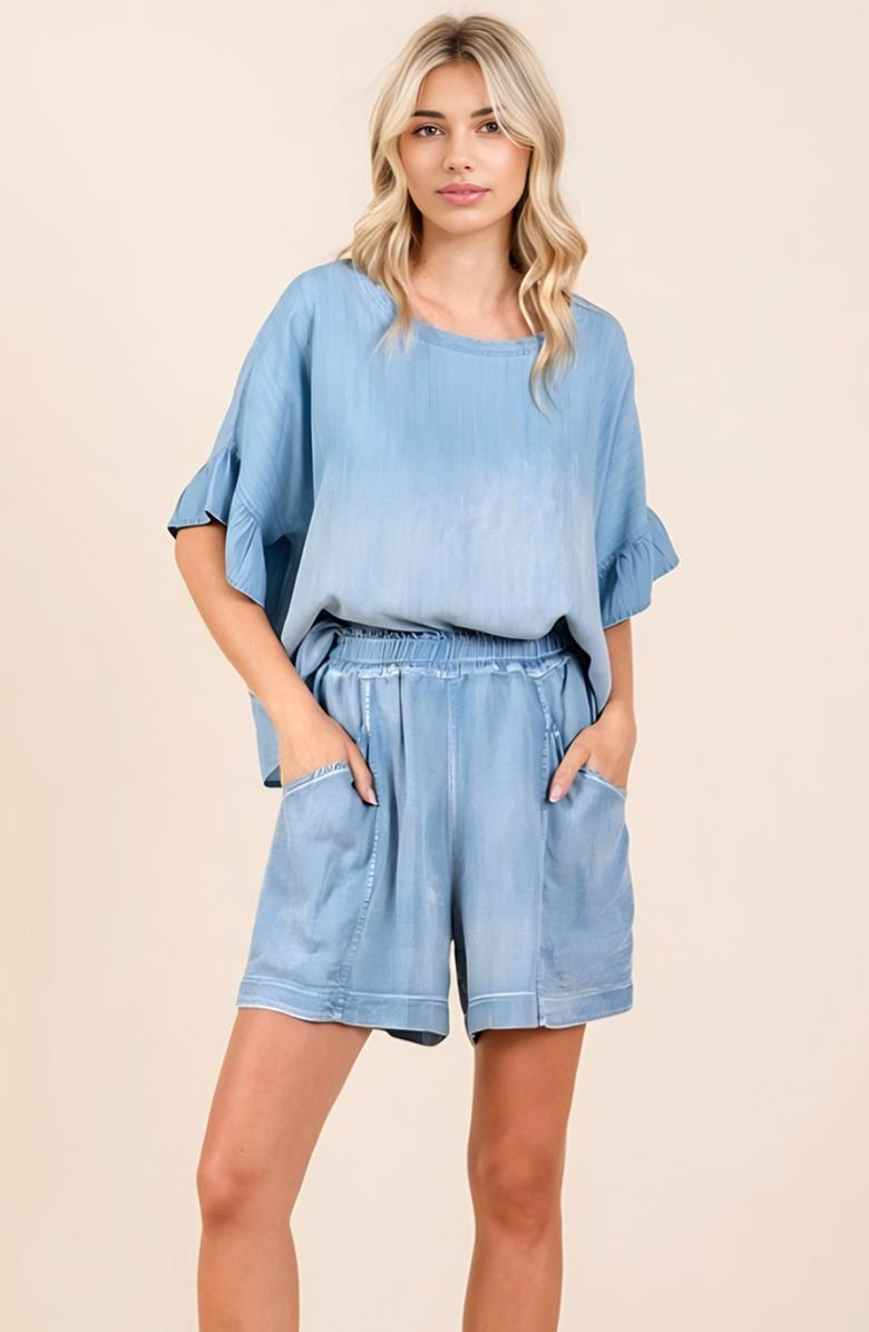 Knit and Lounge Textured Cotton Drawstring Shorts, Main, color,