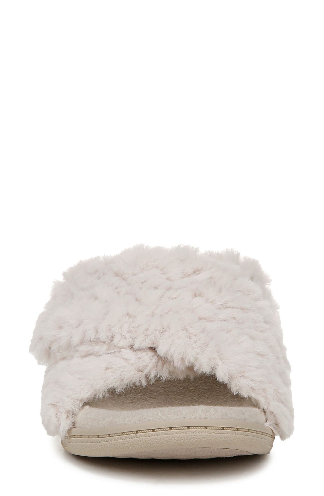 Relax II Plush Slide Sandal, Alternate, color, OFF WHITE