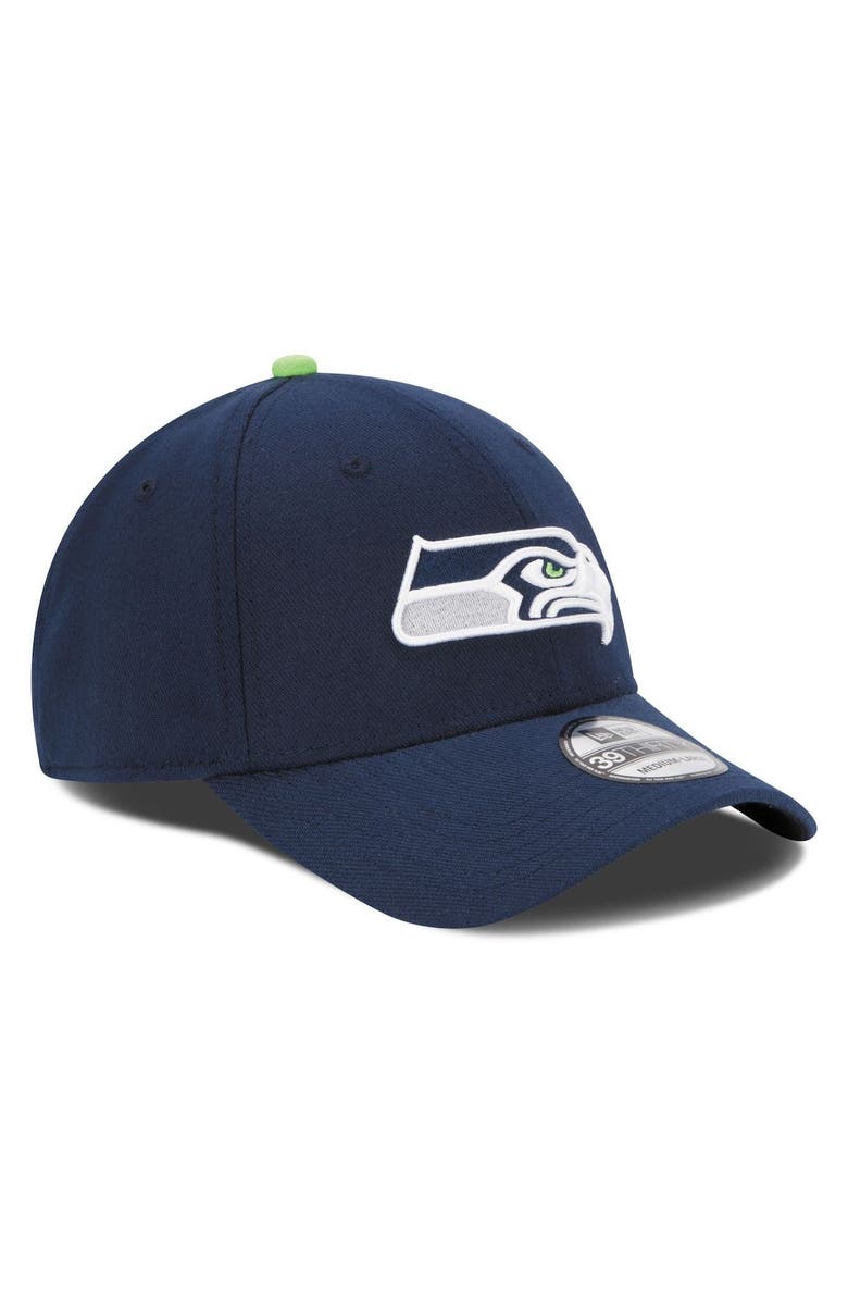 New Era Seattle Seahawks New Era 39THIRTY Team Classic Flex Hat - College Navy, Alternate, color,