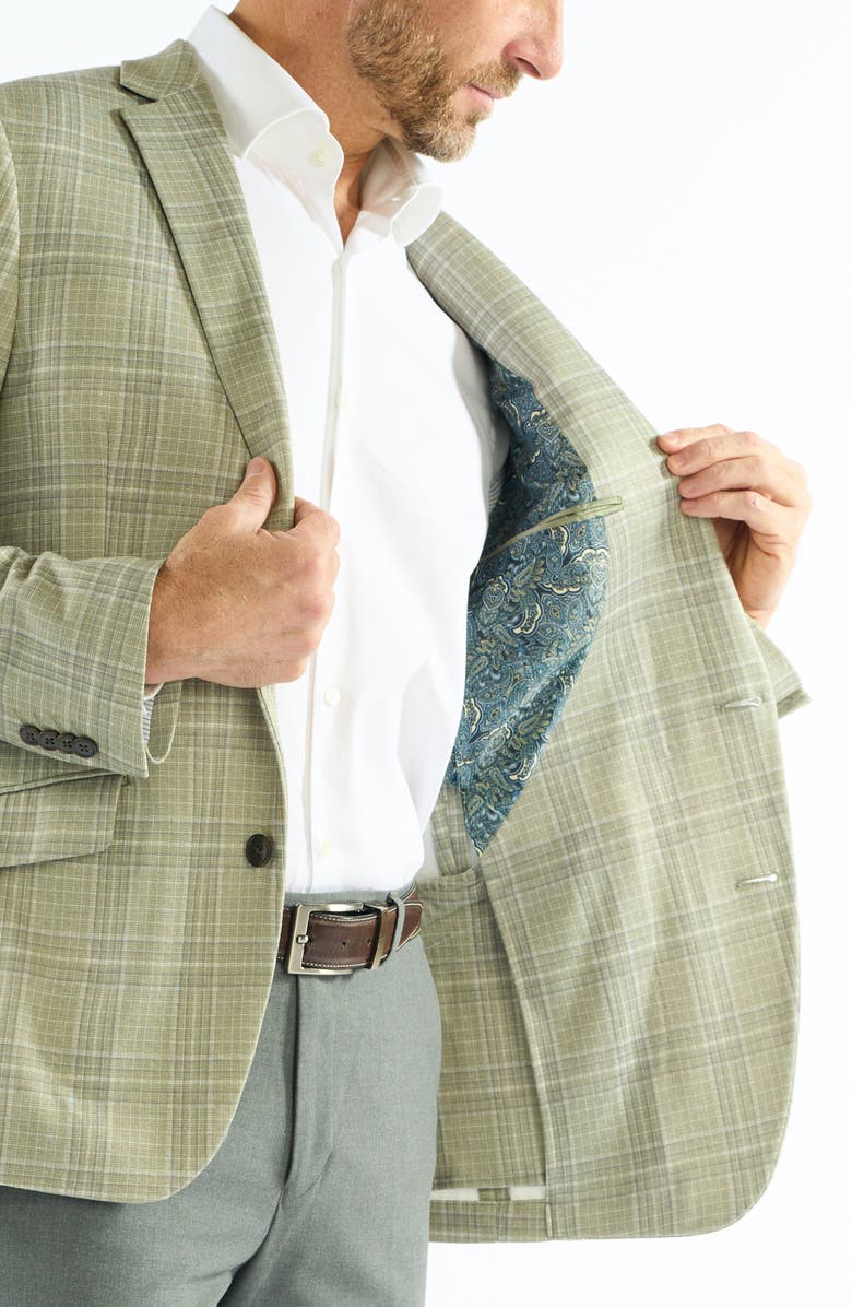 SAVILE ROW CO Plaid Knit Sport Coat, Alternate, color, 