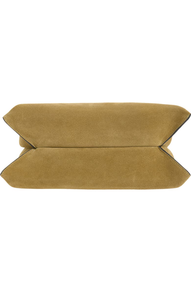 Wandler Small Penelope Slouch Suede Shoulder Bag, Alternate, color, Khaki Suede / Black