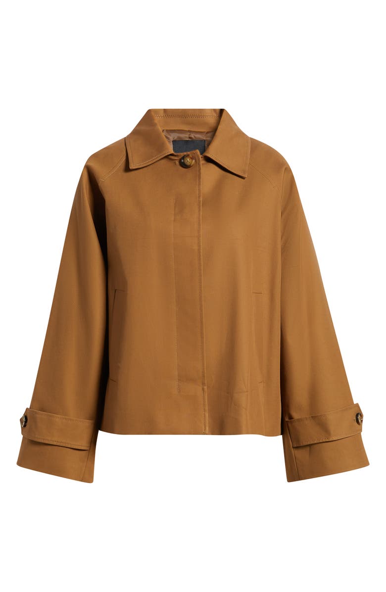 MANGO Cuba Oversize Short Cotton Trench Coat, Main, color, Medium Brown