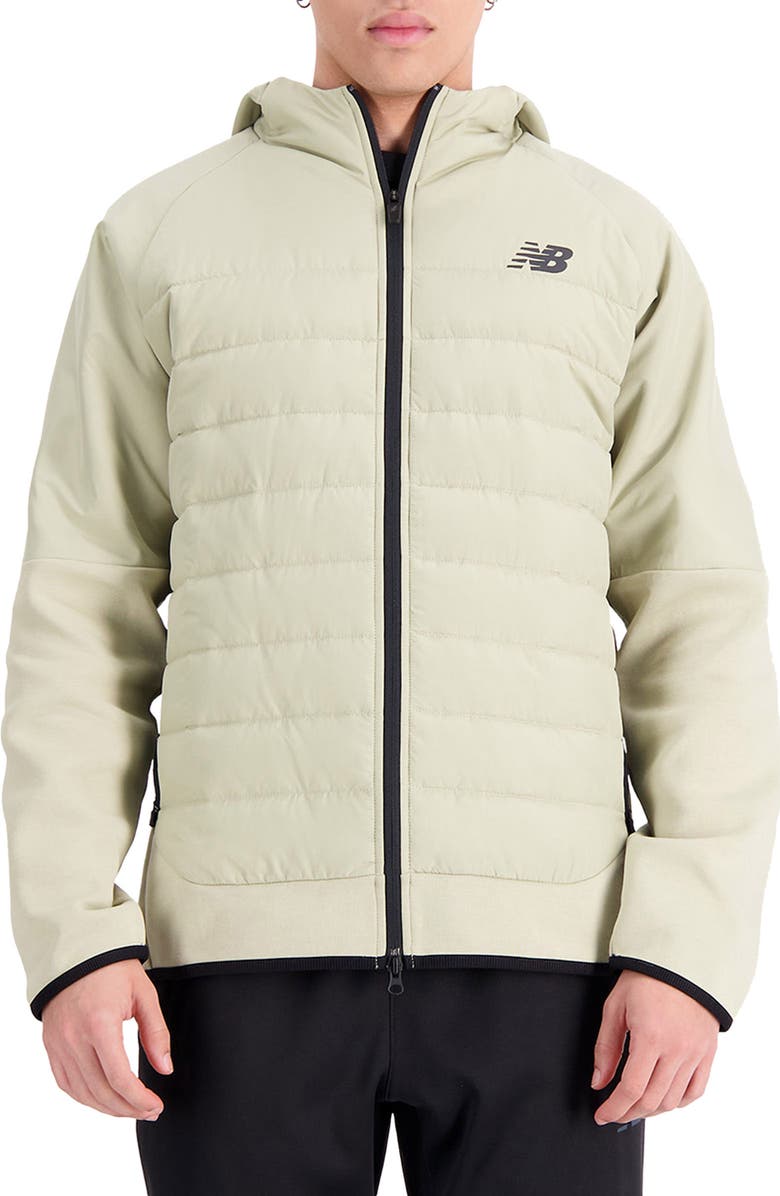 New Balance RW Tech Fleece Hooded Puffer Jacket, Main, color,