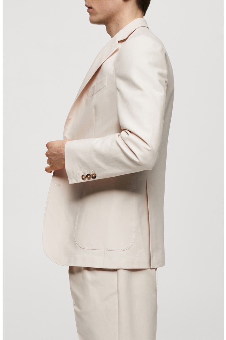 Slim Fit Cotton Blazer, Alternate, color, ECRU