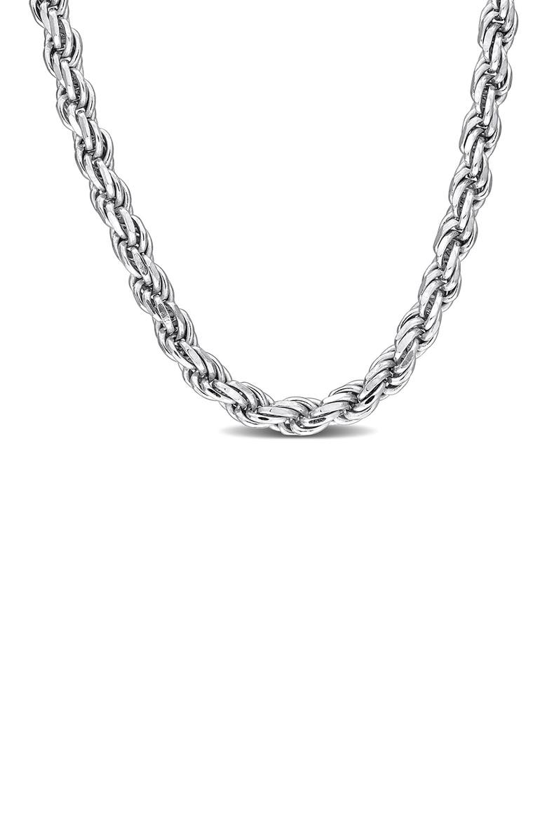 DELMAR Diamond Cut Rope Chain Necklace, 2.90mm, Main, color, 