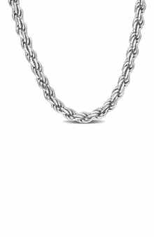 DELMAR Diamond Cut Rope Chain Necklace, 2.90mm