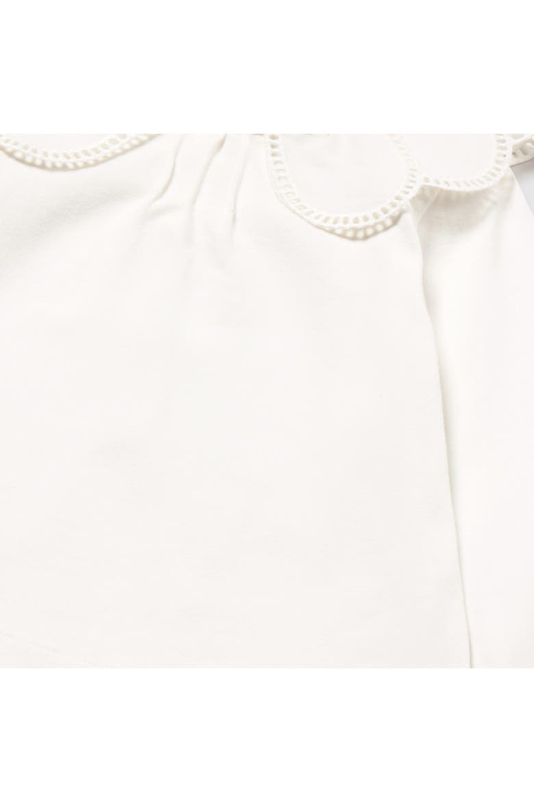 Scalloped Collar T-Shirt, Alternate, color, White