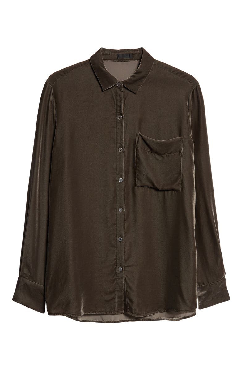 ATM Anthony Thomas Melillo Velvet Boyfriend Shirt, Alternate, color, 