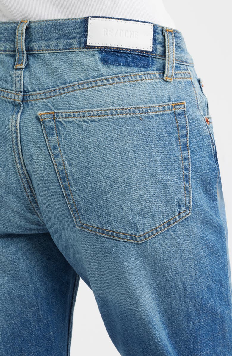 Re/Done The Blondie High Waist Crop Straight Leg, Alternate, color, Mendoindigo