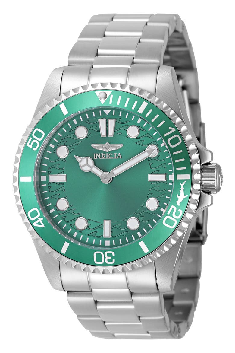 Pro Diver Bracelet Watch, 43mm, Main, color, GREEN