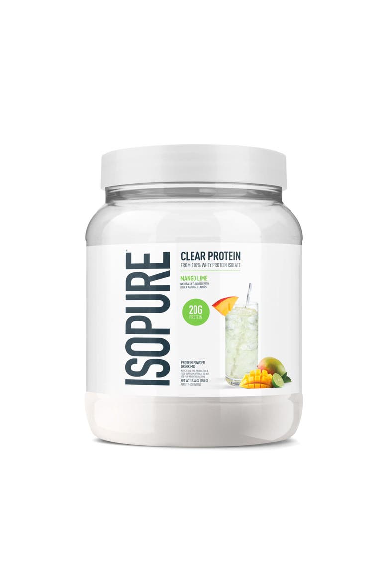 Clear Low Carb Whey Protein Isolate Mango Lime Powder, Main, color, None