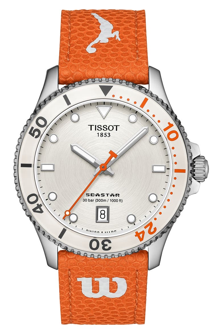 Seastar Wilson WNBA Quartz Watch, 40mm, Alternate, color, STAINLESS STEEL