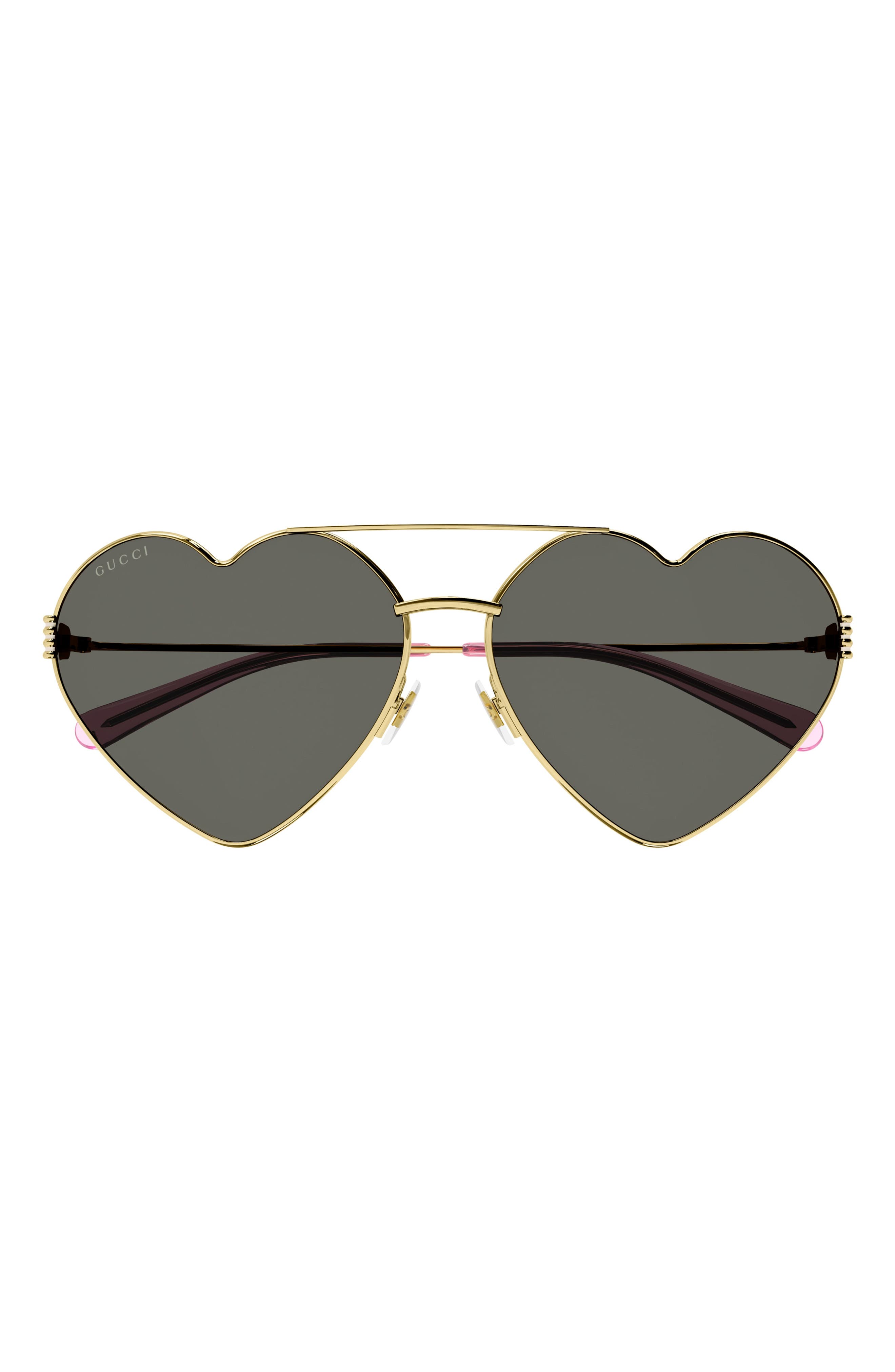 美品✨GUCCI Sunglasses GG Logo Lovely Heart Gucci 62mm Oversized Heart Sunglasses (Women) | Nordstrom
