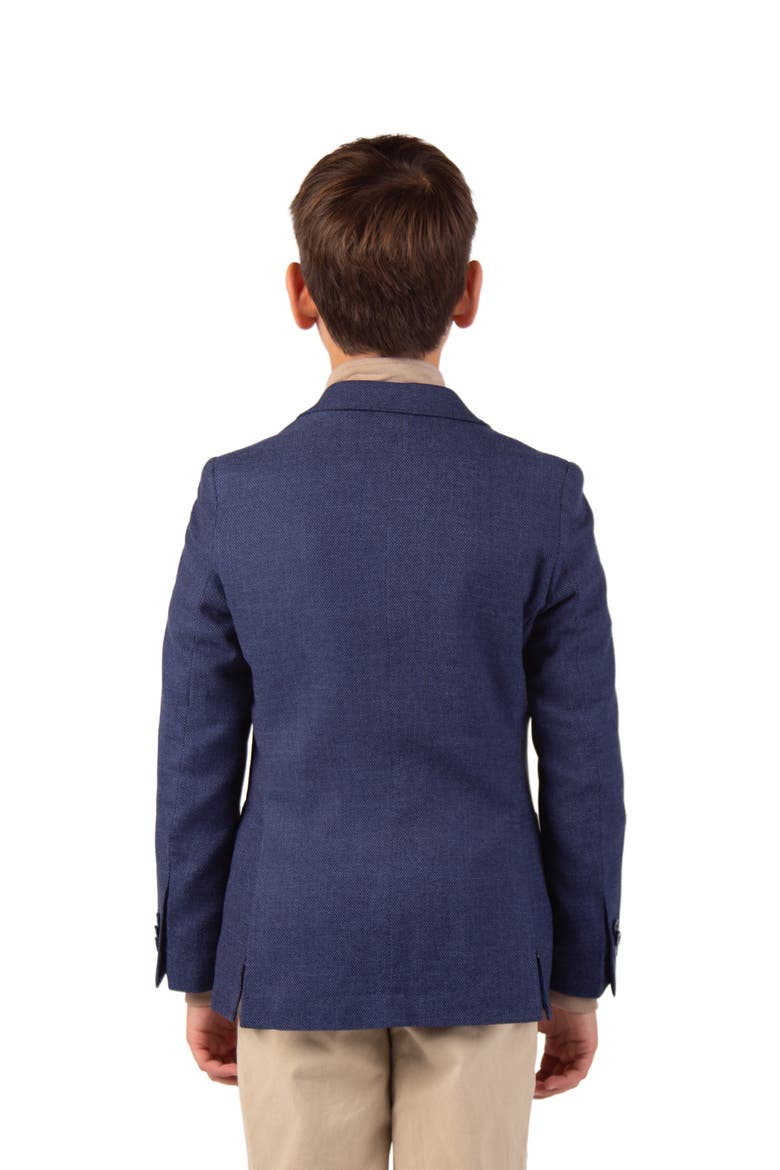Kids' Textured Slub Sport Coat, Alternate, color, NAVY