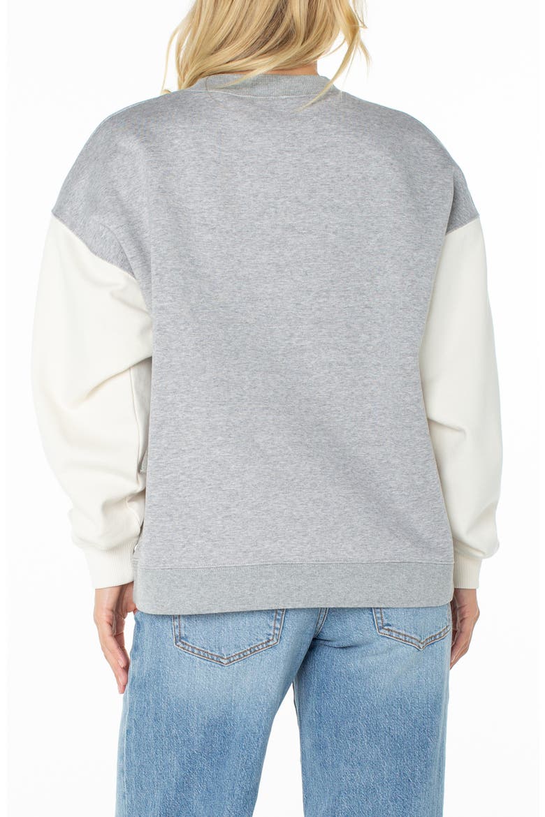 Lineup Contrast Crewneck Sweatshirt, Alternate, color, HEATHER GREY