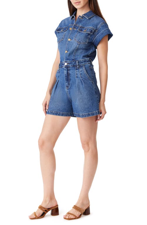 Habitual Roll Cuff Denim Jumpsuit In Lagoon