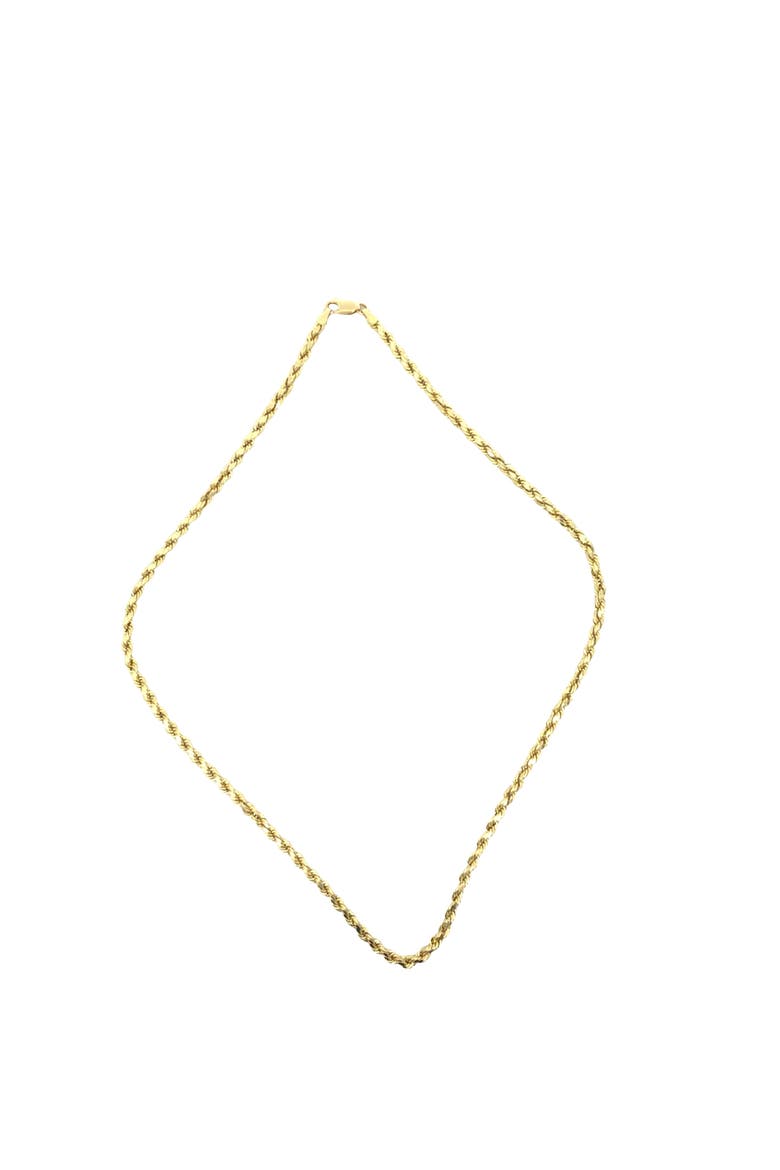 14K Diamond Cut Rope 3.5mm 18in 6g  Chain Necklace, Alternate, color, Yellow Gold