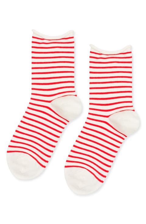 Nautical Stripe Crew Socks