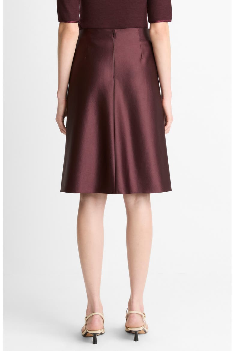 Pebbled Satin Skirt, Alternate, color, OXBLOOD