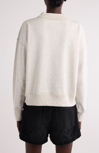 Isabel Marant Étoile Moby Mock Neck Logo Graphic Sweatshirt