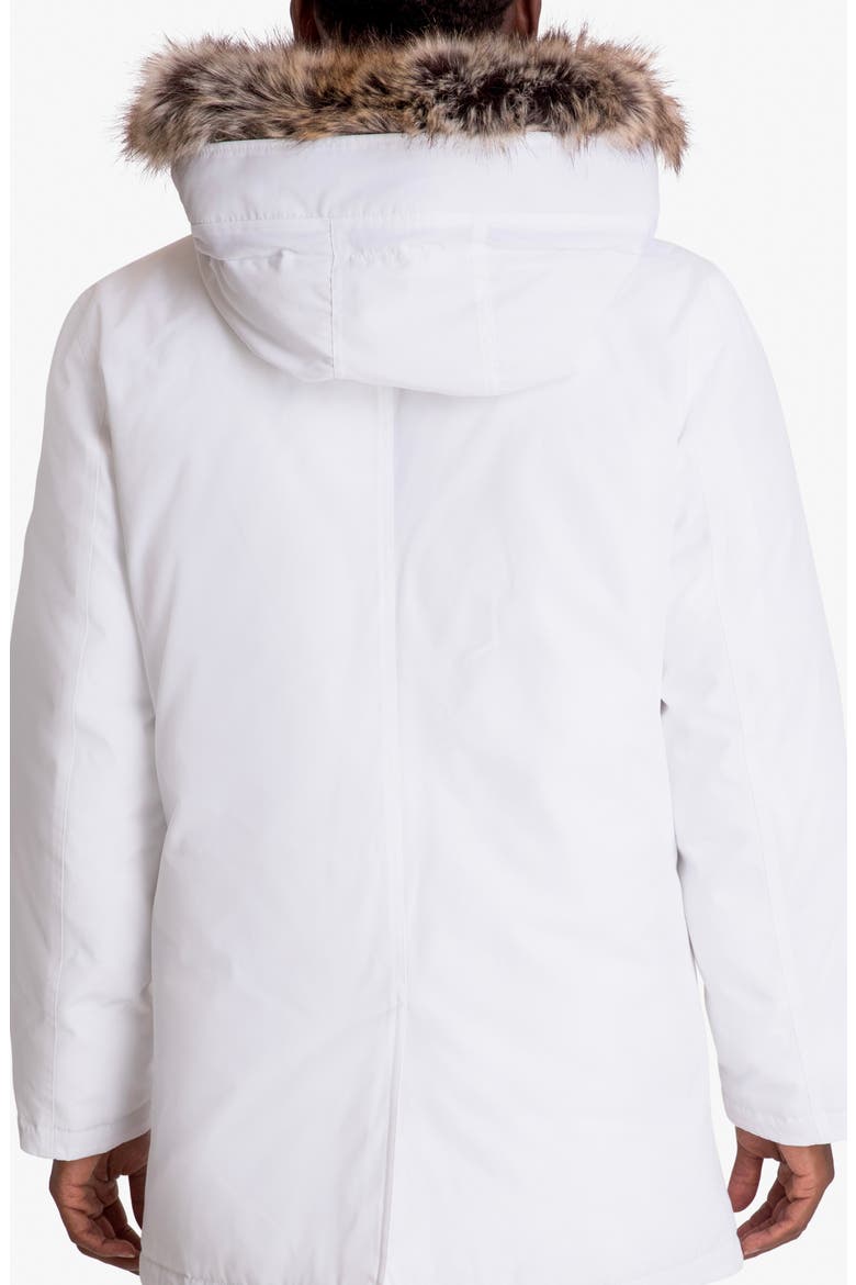 Water Resistant Snorkel Parka with Faux Fur Trim, Alternate, color, WHITE