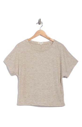 Max Studio Short Sleeve Knit T-shirt In Brown