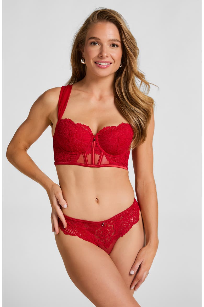 Whitney Brazilian Lace Panties, Alternate, color, CHILI PEPPER