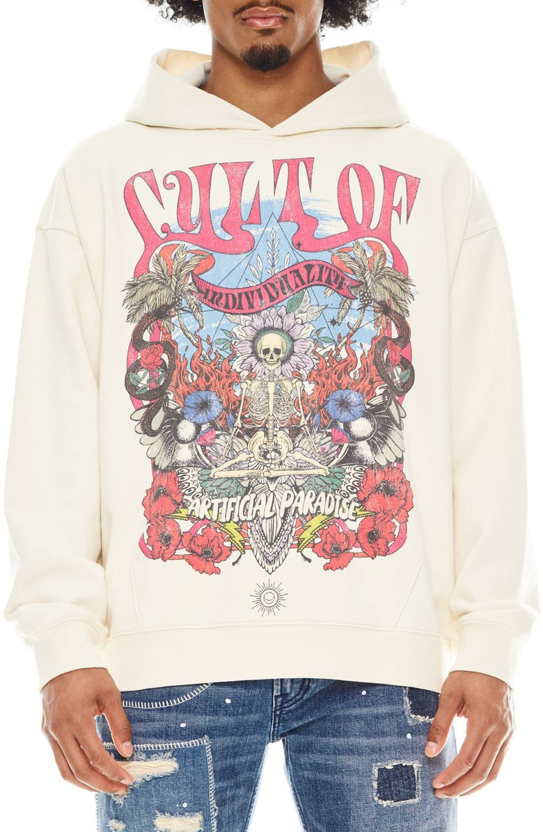 Cult of Individuality Logo Cotton Graphic Hoodie, Main, color, 