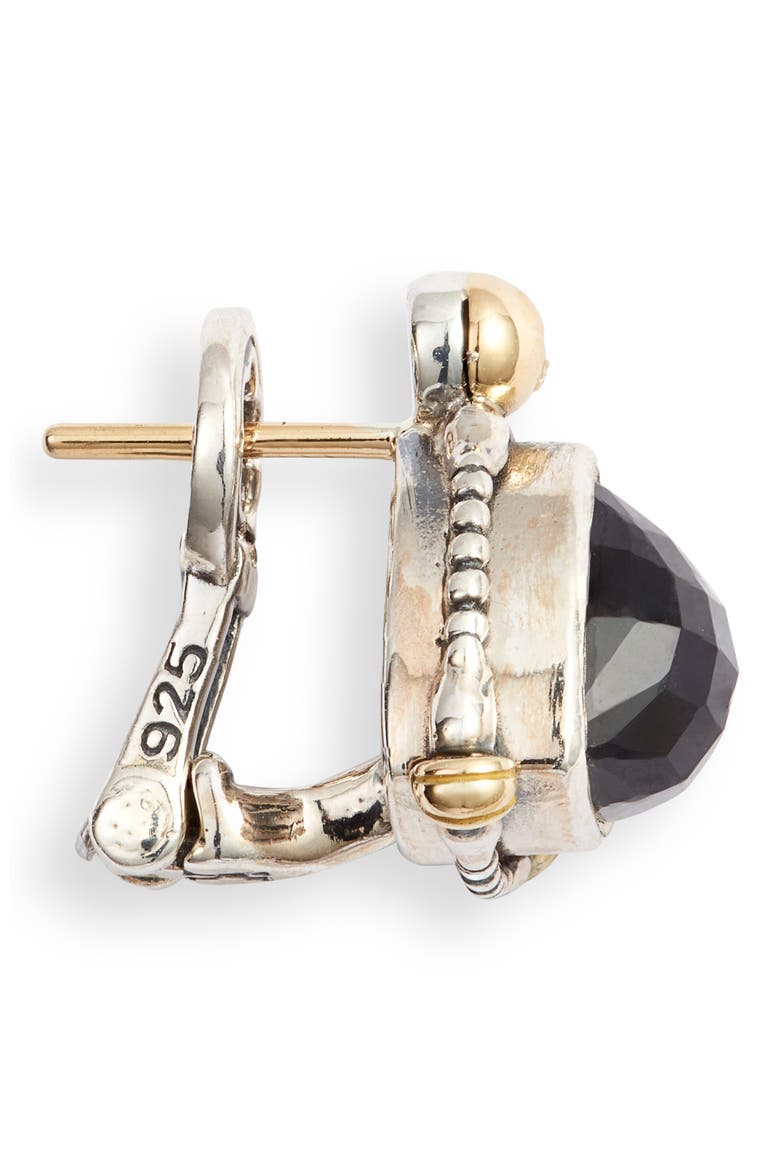 Delos Triangle Stone Stud Earrings, Alternate, color, ONYX