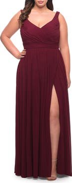 La Femme Plus Size Long Gown