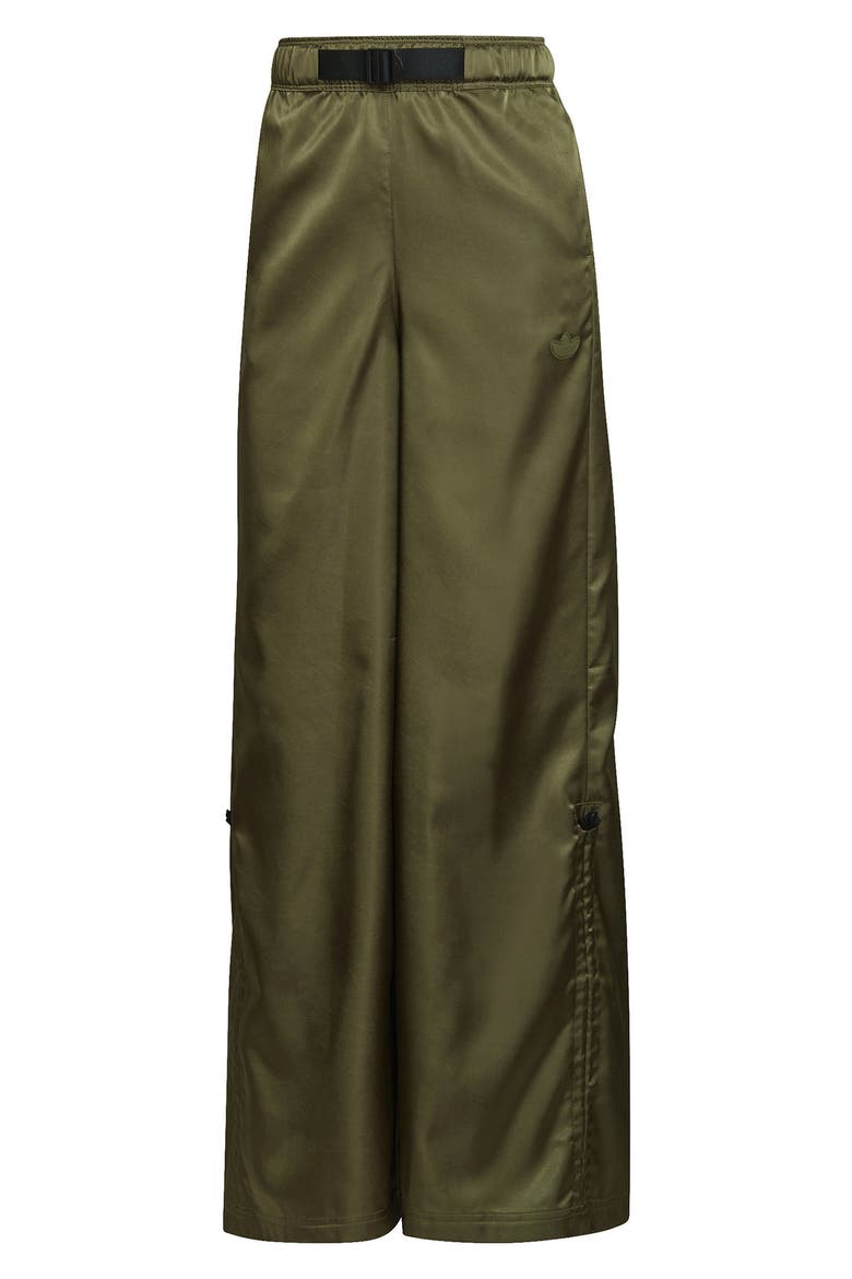 Wide Leg Satin Pants, Alternate, color, FOCUS OLIVE