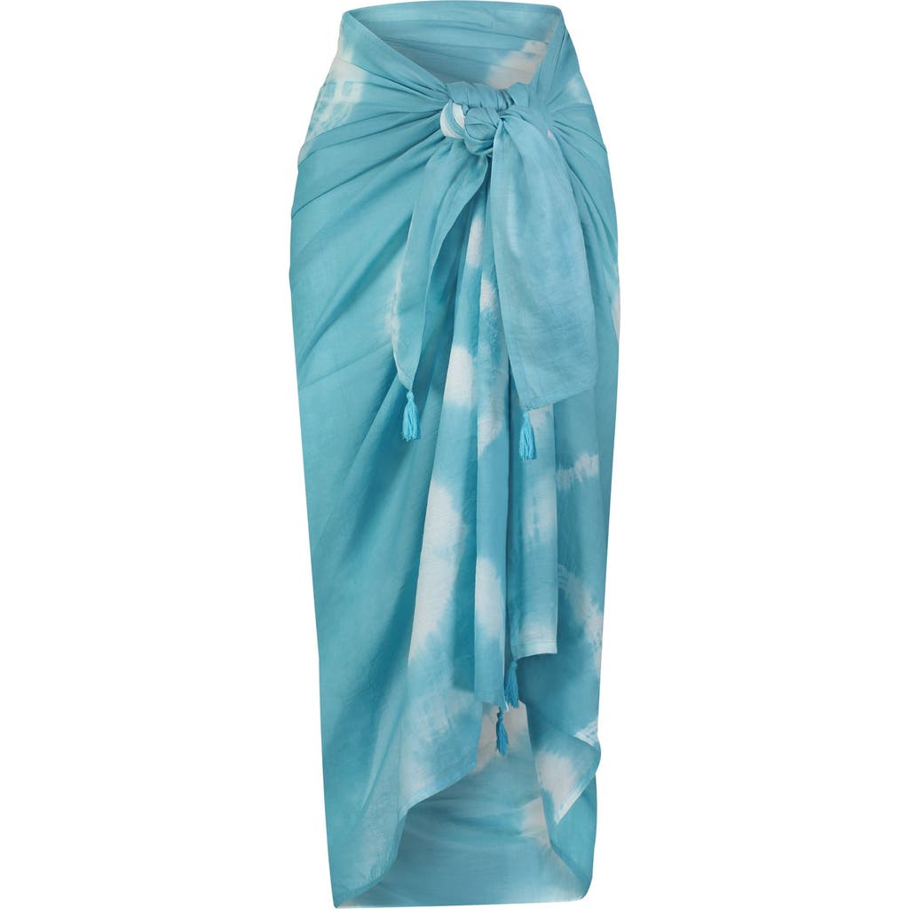 mer st barths Cotton Saline Pareo Aqua Tie-Dye  product