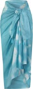 mer st barths Cotton Saline Pareo Aqua Tie-Dye