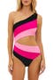Joyce Stripe Cutout One-Piece Swimsuit