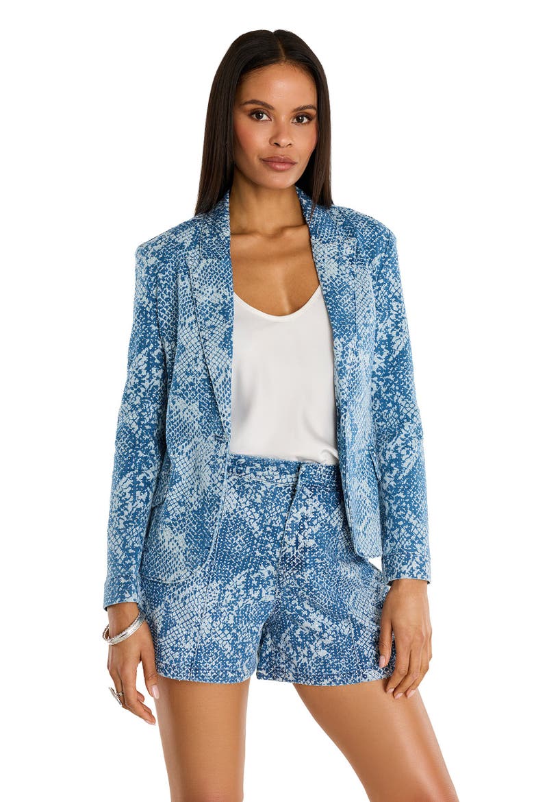 Marie Single Breasted Blazer, Main, color, Crystal Snake