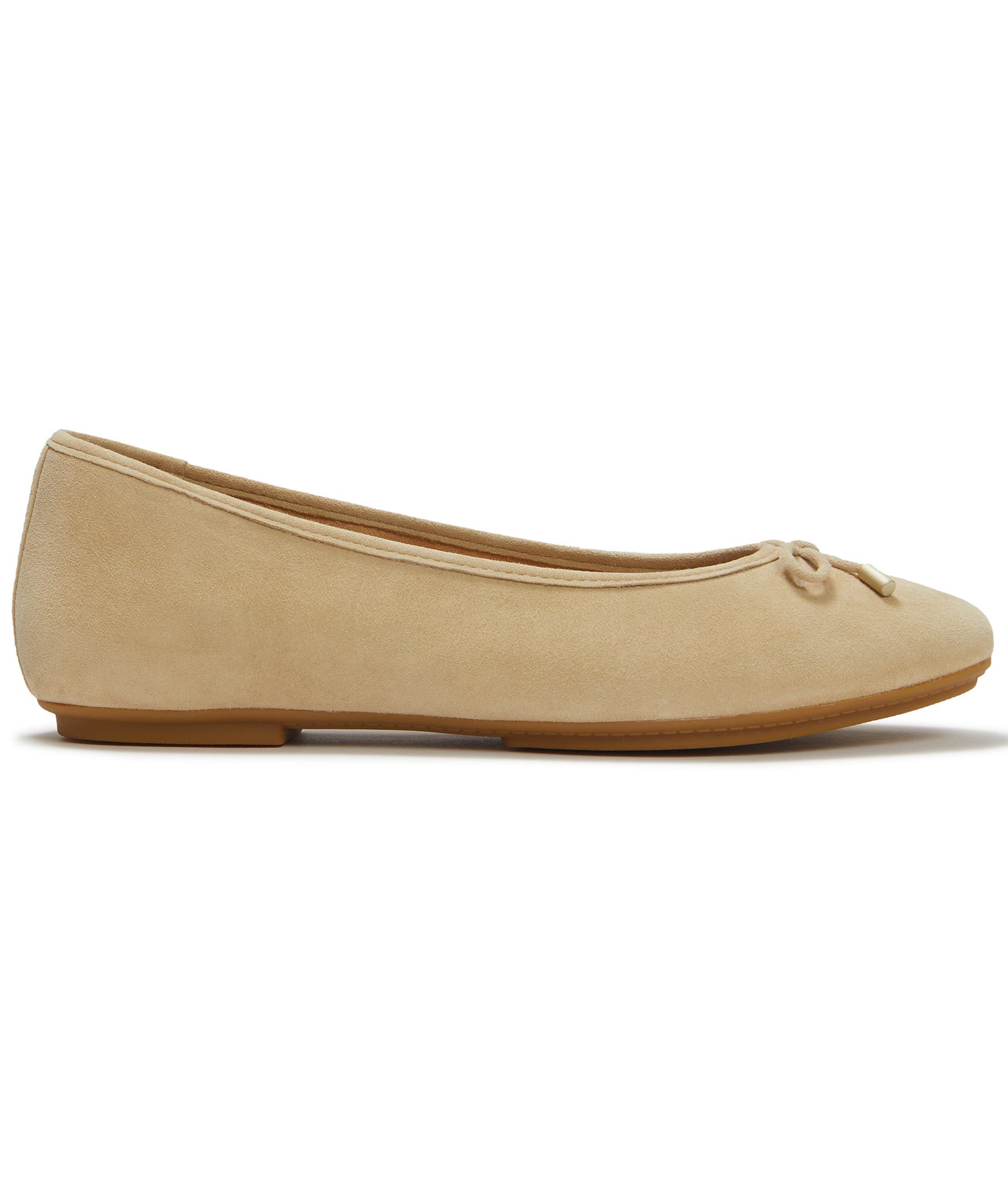 FitFlop Delicato Bow Suede Ballet, Alternate, color, Cappuccino