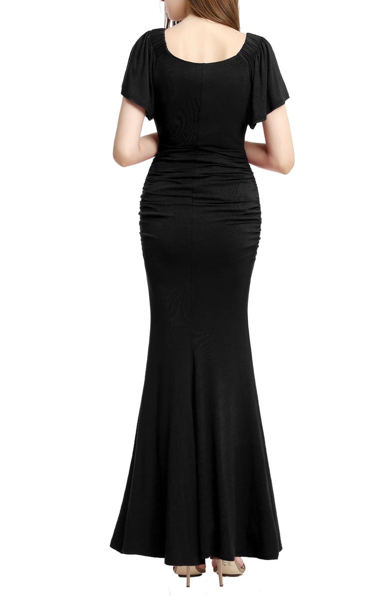 Kimi and Kai Abigail Off the Shoulder Maternity Trumpet Gown, Alternate, color,