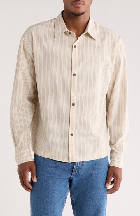 Stripe Button-Up Shirt