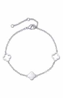 Adornia Clover Station Chain Bracelet