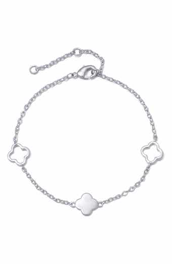 Adornia Clover Station Chain Bracelet