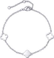 Adornia Clover Station Chain Bracelet