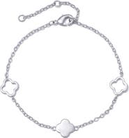 Adornia Clover Station Chain Bracelet