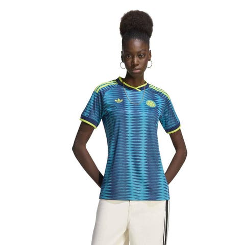 Women's adidas  Turquoise Colombia National Team 2026 Away Replica Jersey
