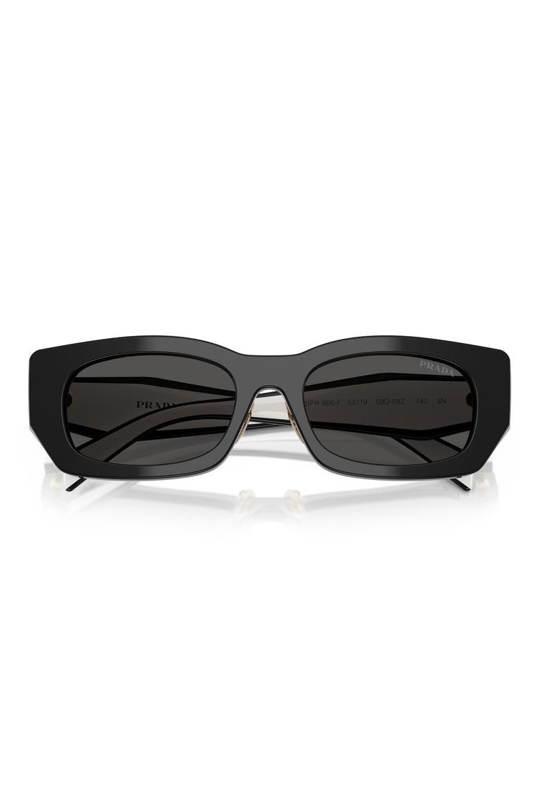53mm Pillow Sunglasses, Alternate, color, BLACK / DARK GREY