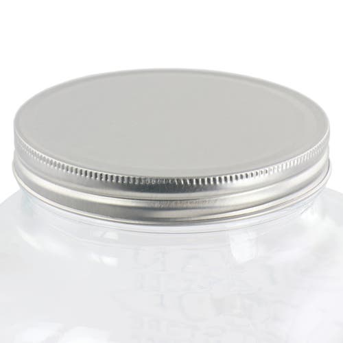 Gibson Home General Store 1.1 Gallon Glass Jar Beverage Dispenser In White