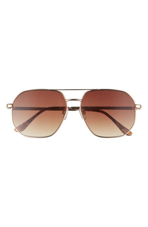 AIRE Corvus 57mm Aviator Sunglasses in Gold/Dark Tort 