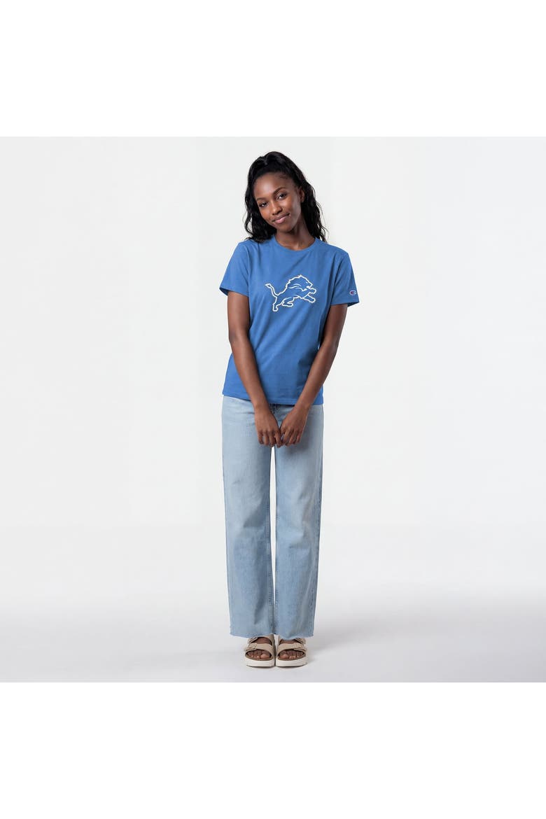Women's Champion  Blue Detroit Lions Logo T-Shirt, Alternate, color, Blue