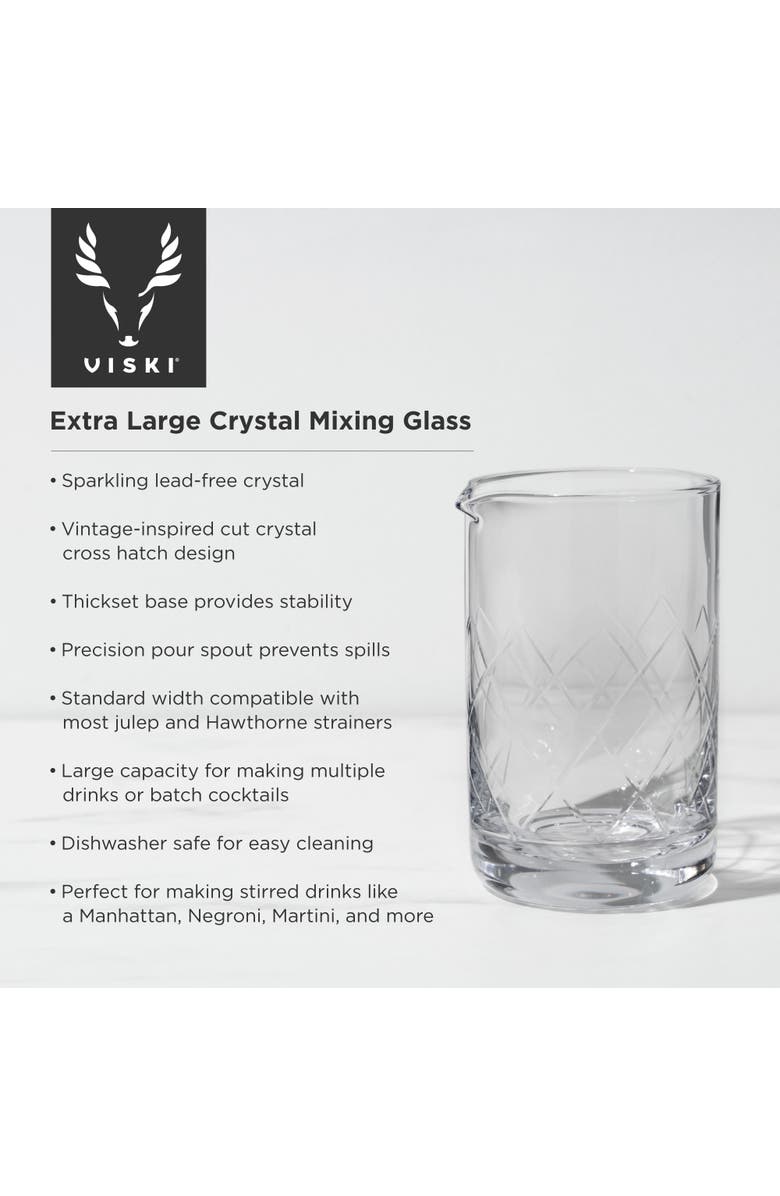 Viski Professional Crystal Extra Large Mixing Glass, Alternate, color, Clear